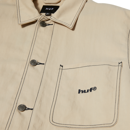 HUF Contrast Nylon Chore Jacket - Cream