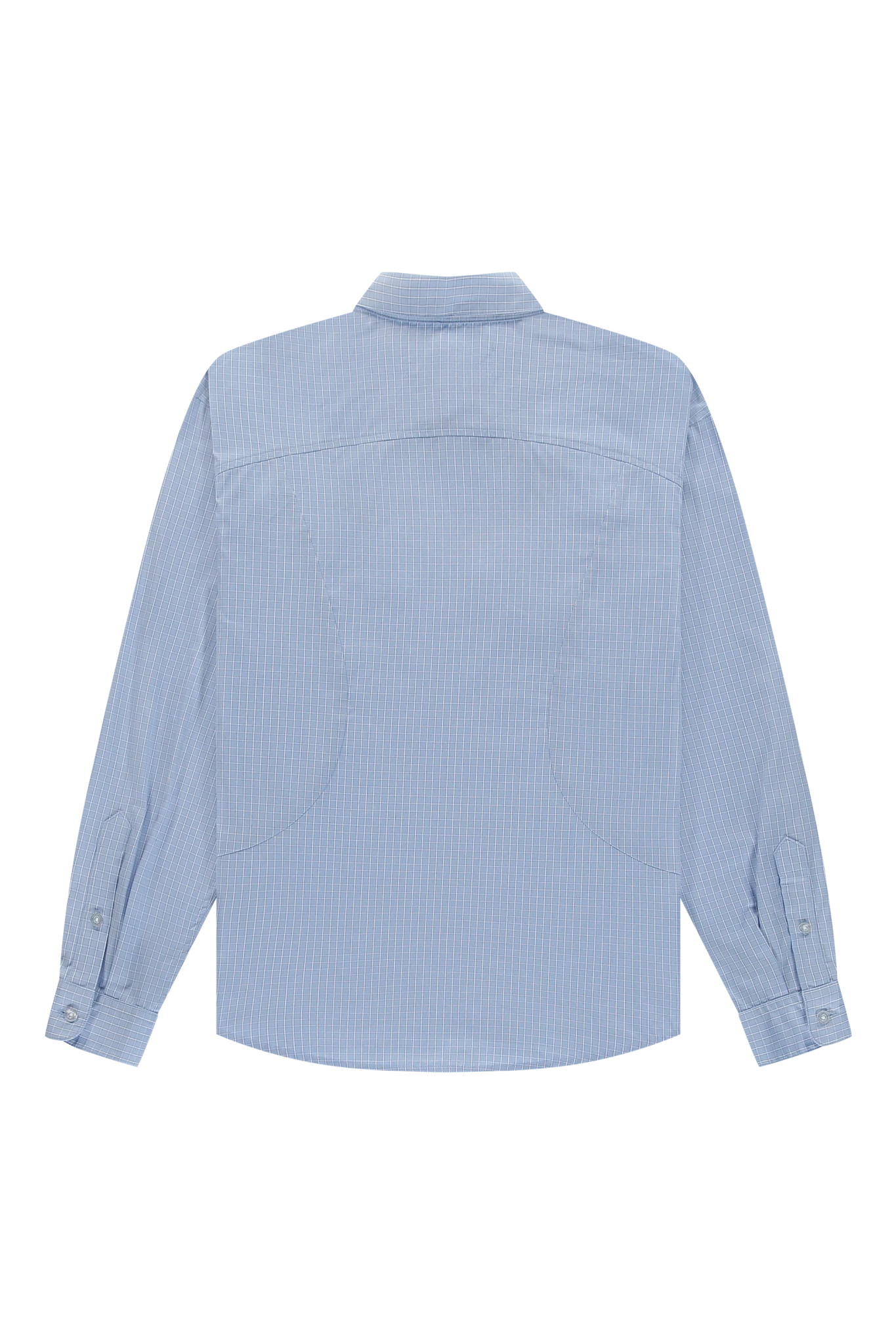 The New Originals Checkered Curve Shirt - Light Blue - Kubanna