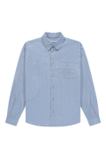 The New Originals Checkered Curve Shirt - Light Blue - Kubanna