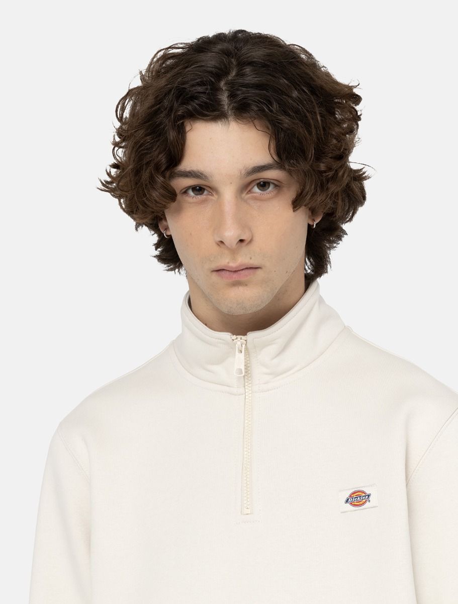 Dickies | Oakport Quarter Zip Sweater - Whitecap Grey