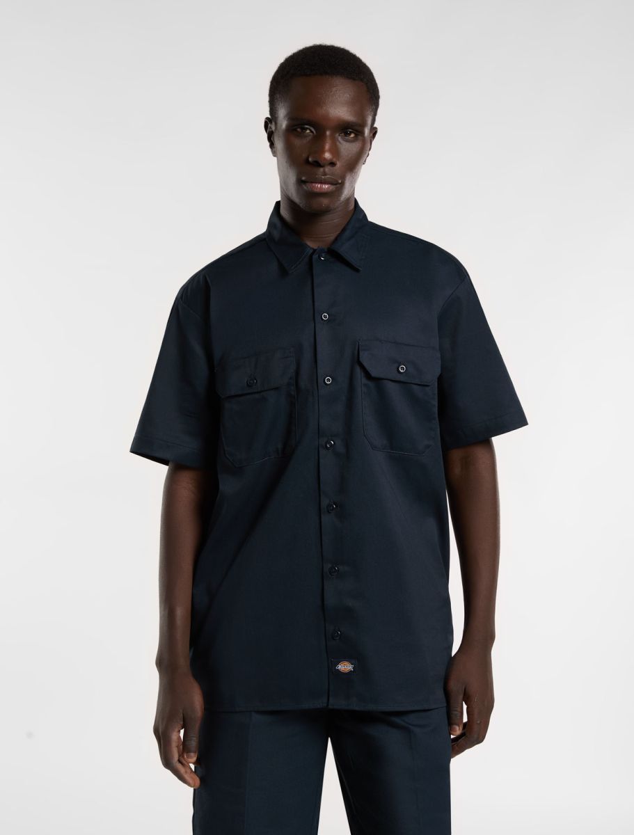 Dickies Short Sleeve Work Shirt - Dark Navy - Kubanna