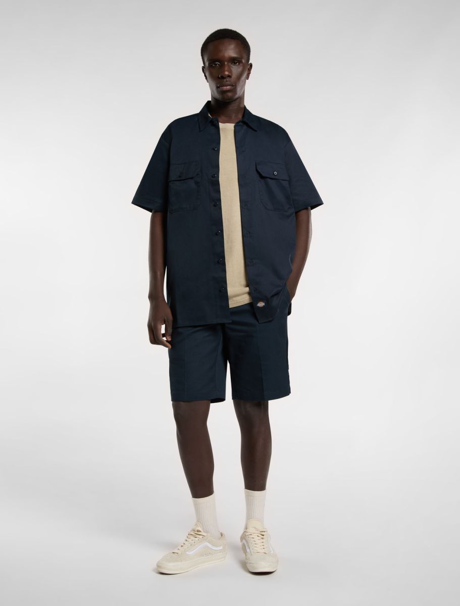 Dickies Short Sleeve Work Shirt - Dark Navy - Kubanna