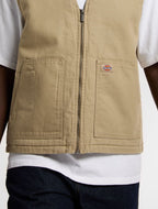 Dickies Duck Canvas Padded Gilet - Khaki - Kubanna