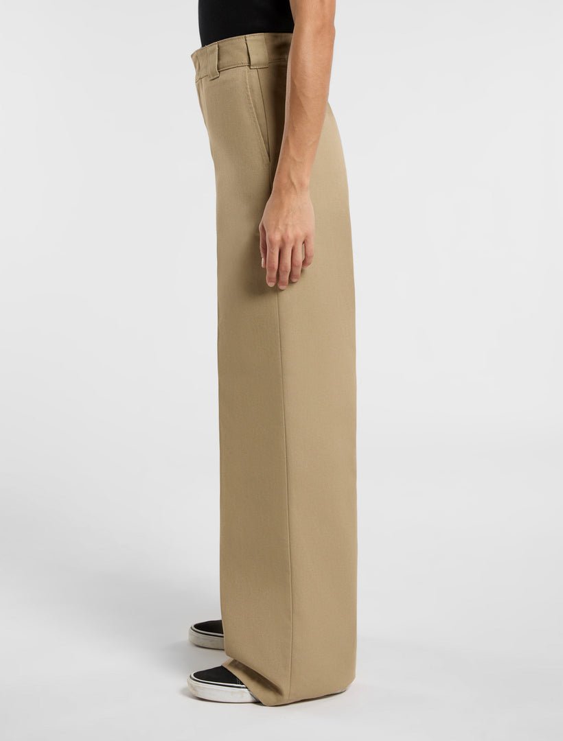 Dickies Wide Leg Work Trousers - Khaki - Kubanna