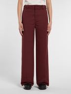Dickies Wide Leg Work Trousers - Burgundy - Kubanna
