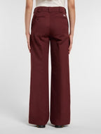 Dickies Wide Leg Work Trousers - Burgundy - Kubanna