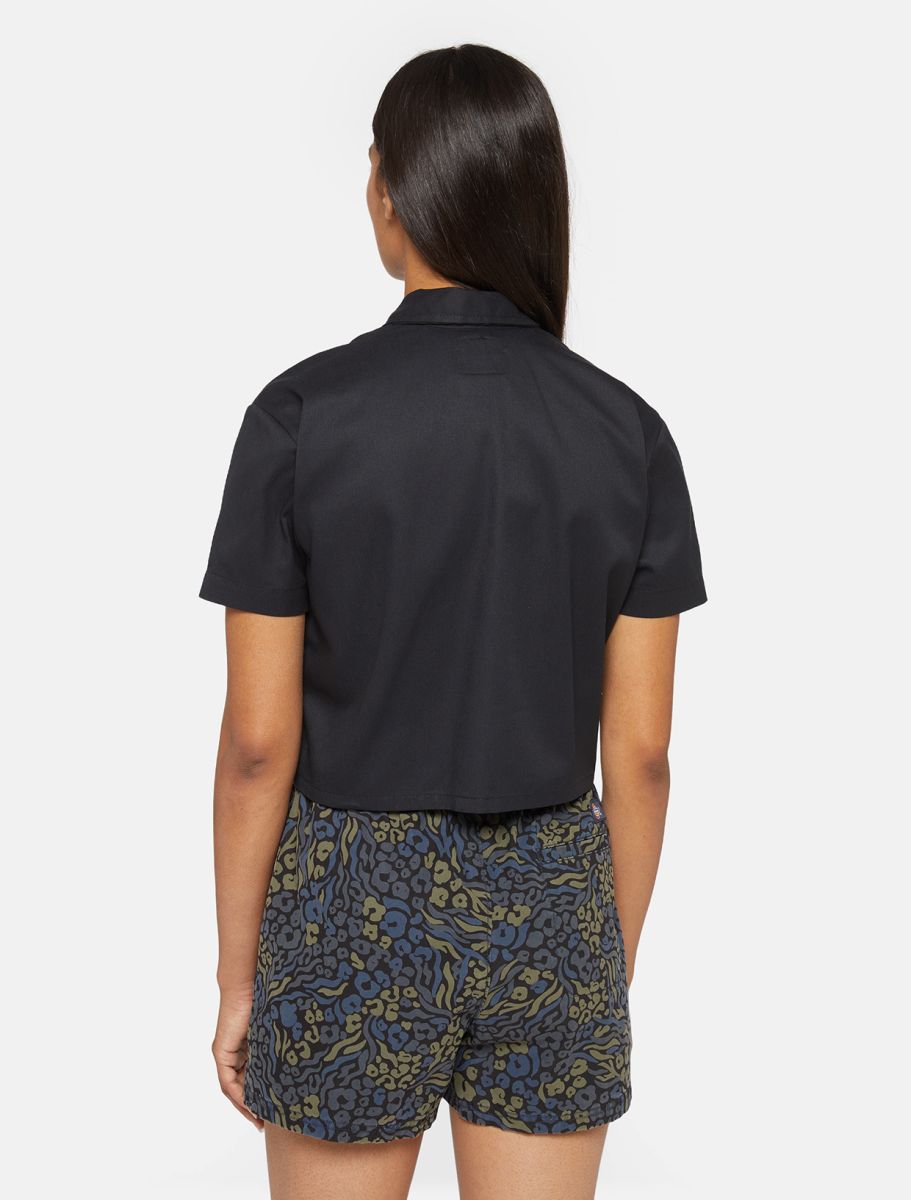 Dickies Cropped S/S Work Shirt - Black - Kubanna