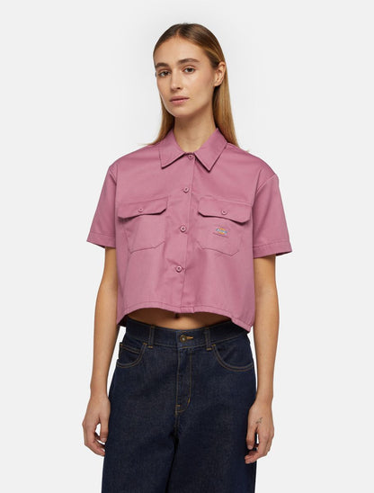 Dickies Cropped S/S Work Shirt - Pink