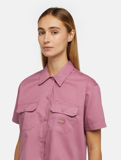 Dickies Cropped S/S Work Shirt - Pink