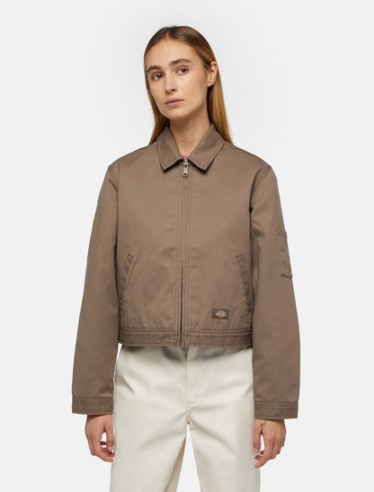 Dickies Lined Eisenhower Cropped Jacket - Brown