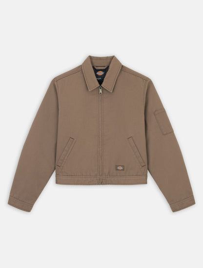 Dickies Lined Eisenhower Cropped Jacket - Brown