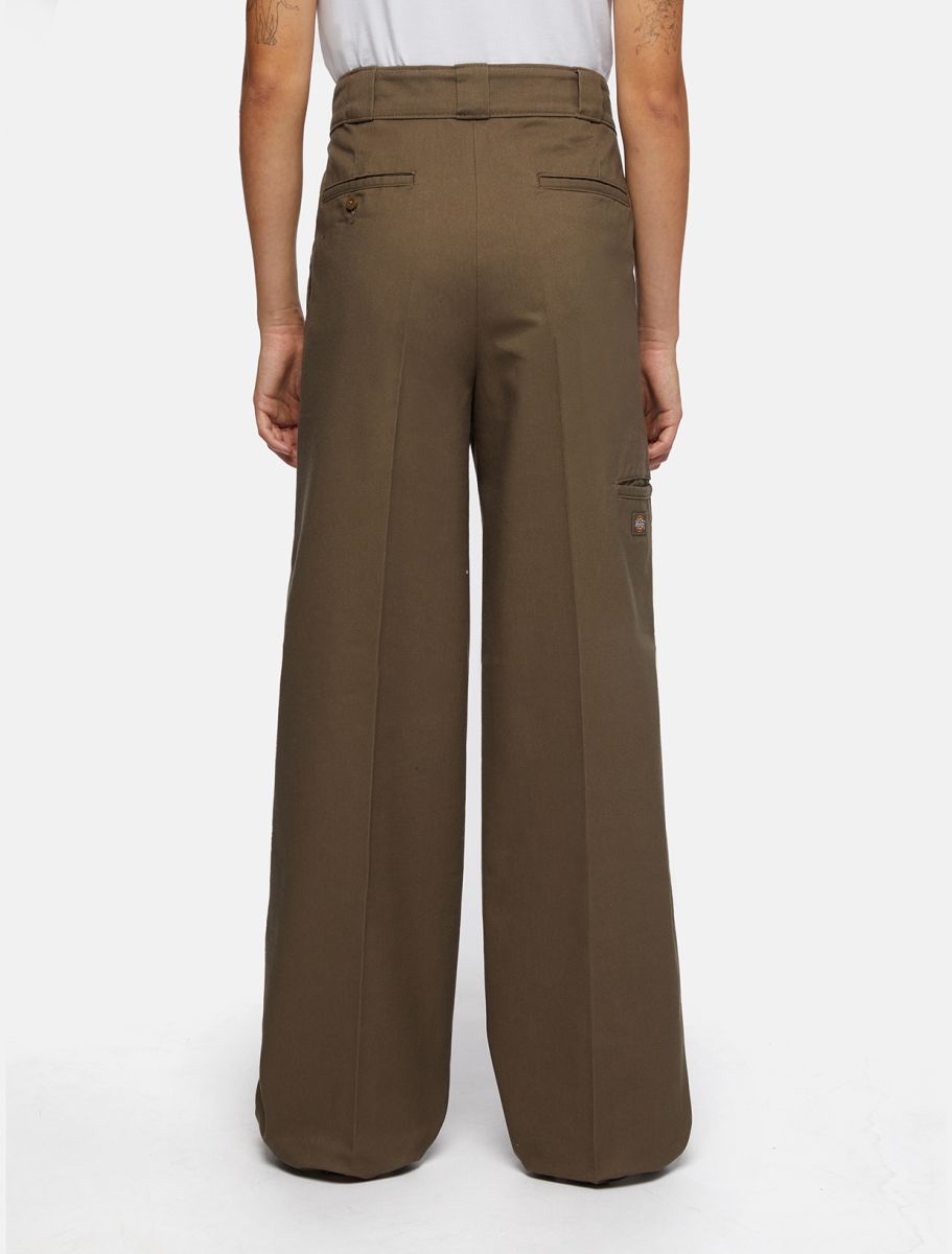 Dickies Pleated Multi-Pocket Work Trousers - Brown