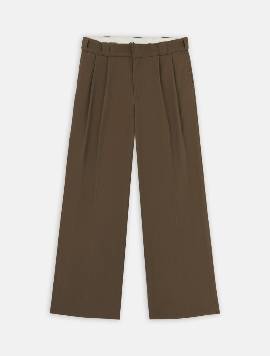 Dickies Pleated Multi-Pocket Work Trousers - Brown