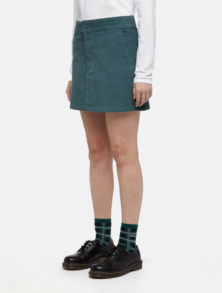 Dickies Corduroy Mini Skirt - Lincoln Green