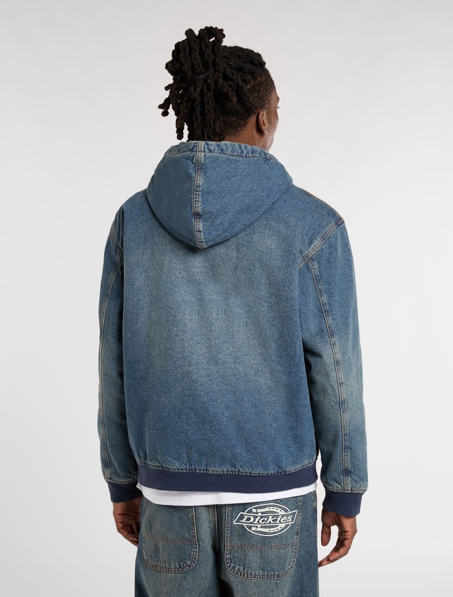 Dickies Hilham Hooded Denim Jacket - Khaki - Kubanna