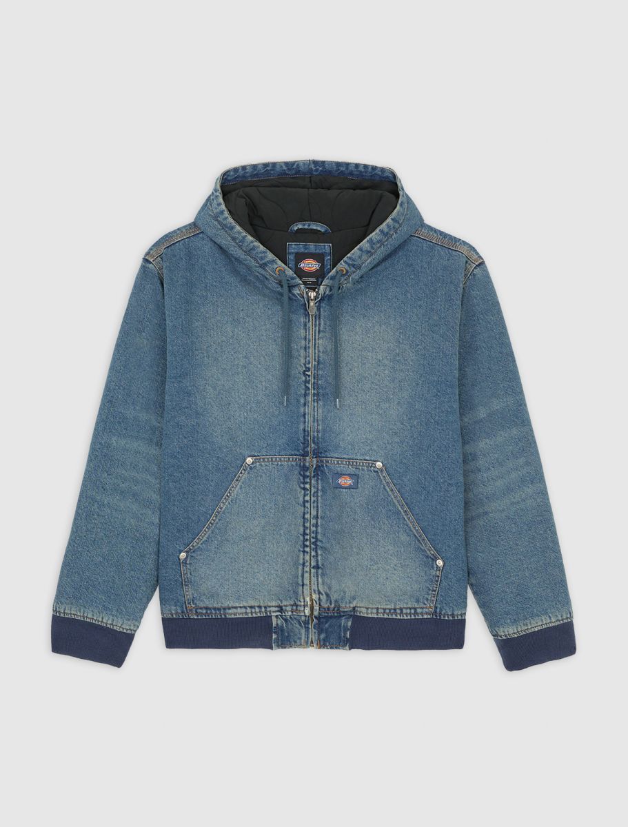 Dickies Hilham Hooded Denim Jacket - Khaki - Kubanna