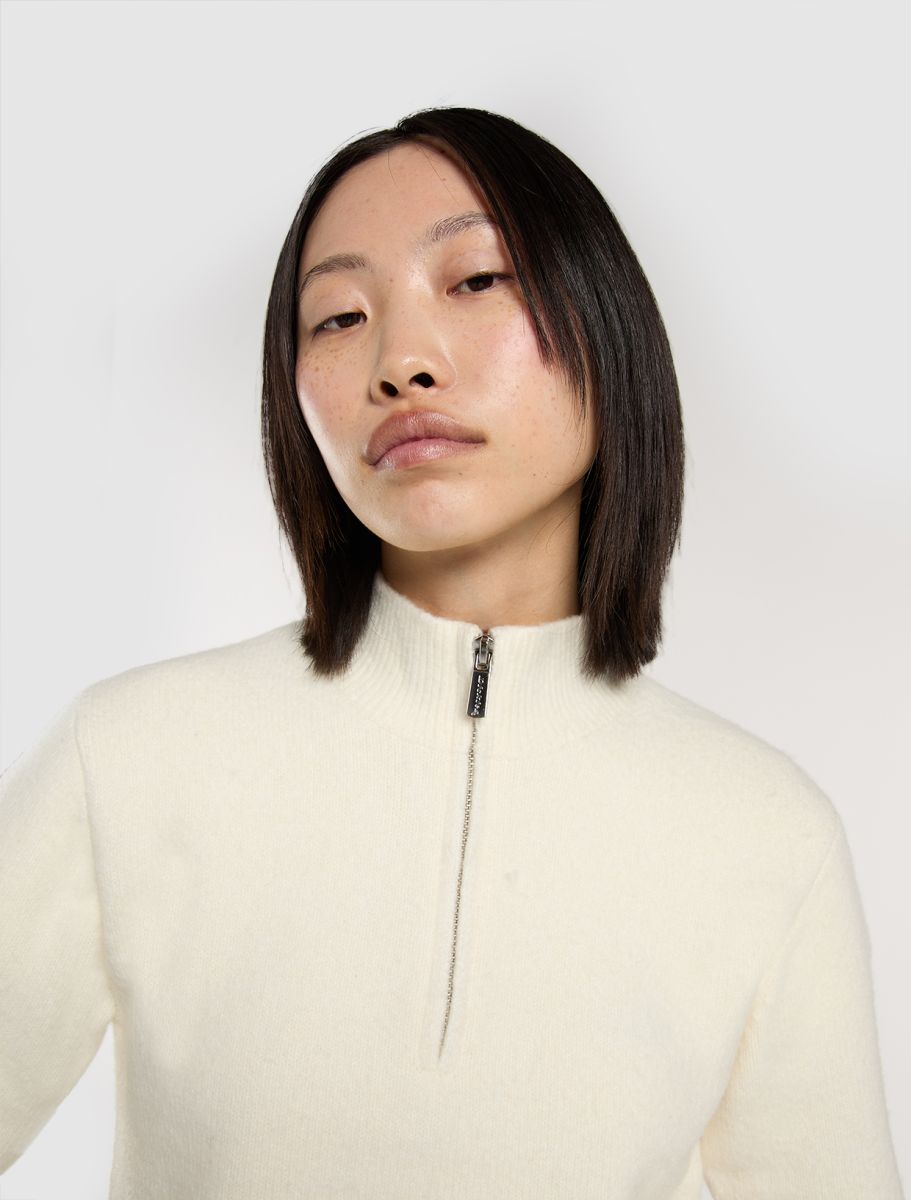 Dickies Ruston Quarter Zip Sweater - Beige