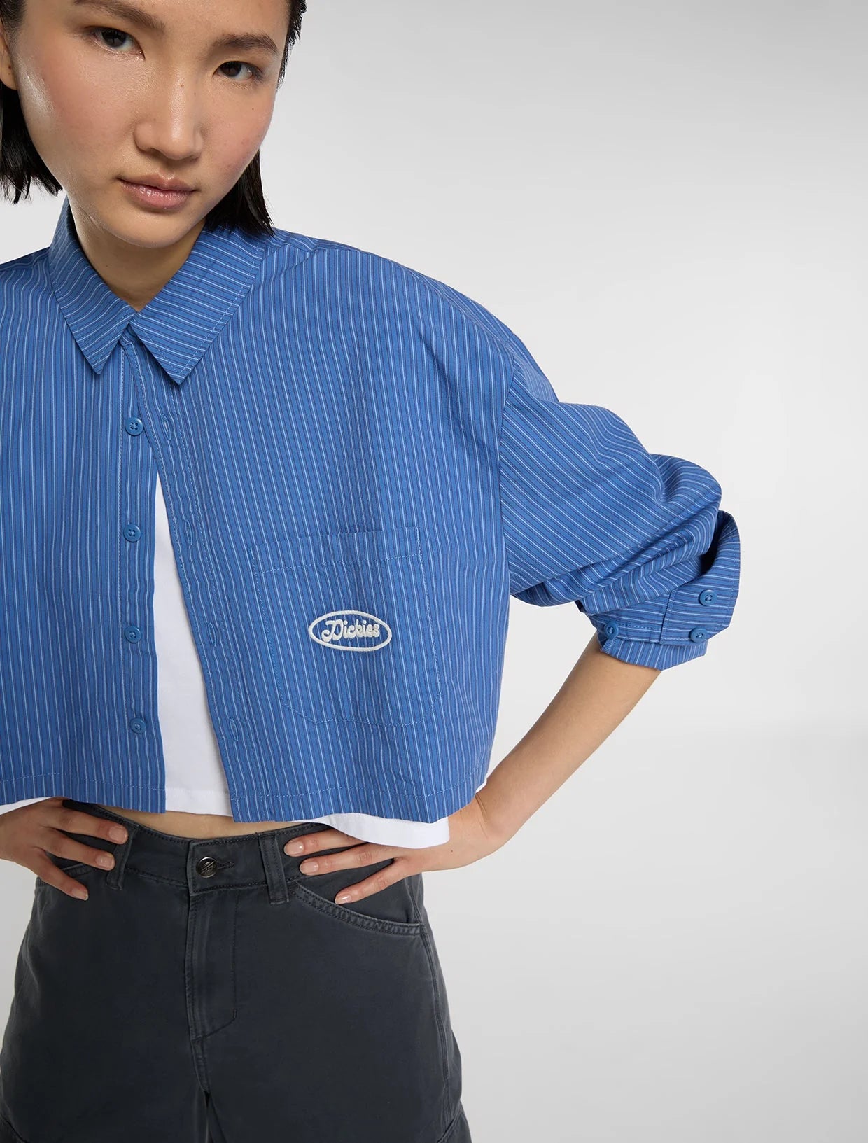 Dickies | Shalimar Cropped Shirt - Dutch Blue