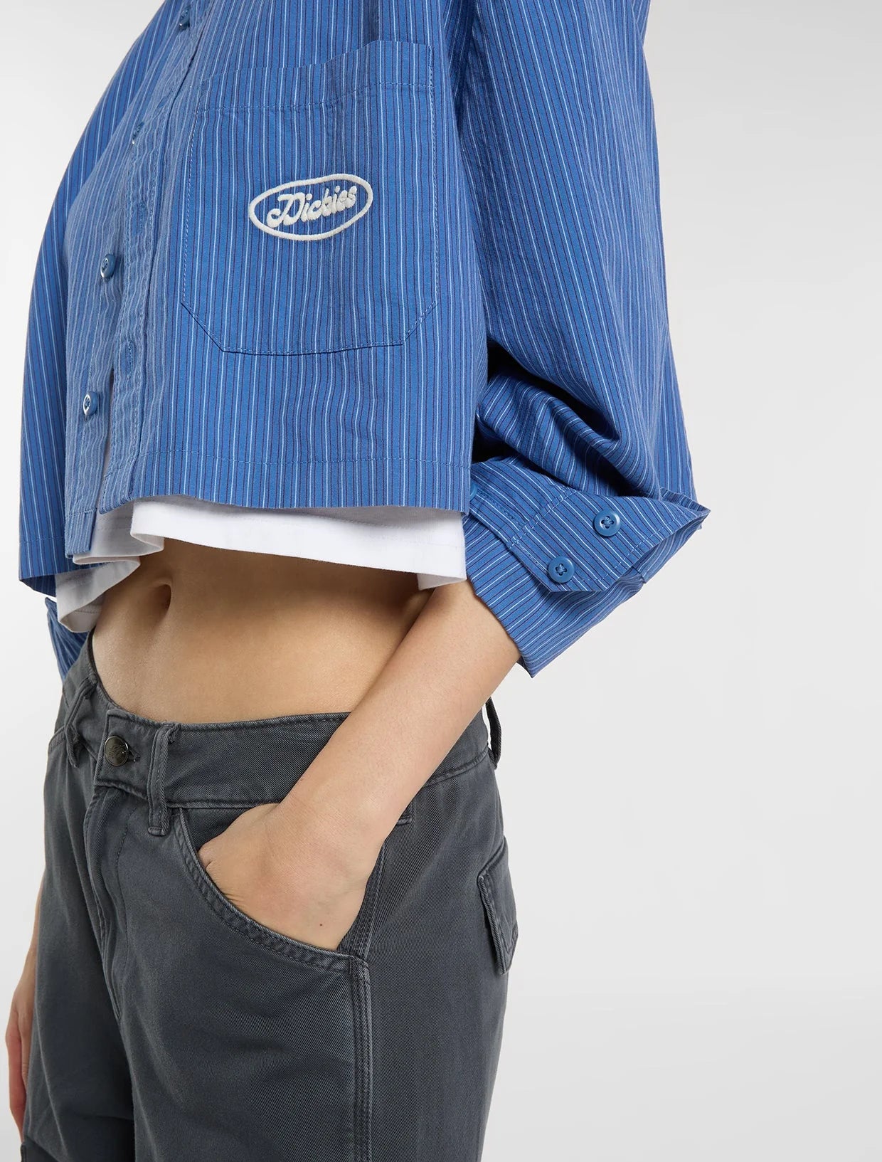 Dickies | Shalimar Cropped Shirt - Dutch Blue