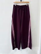 Tracy Curve Stripe Pants - Wine/Pink