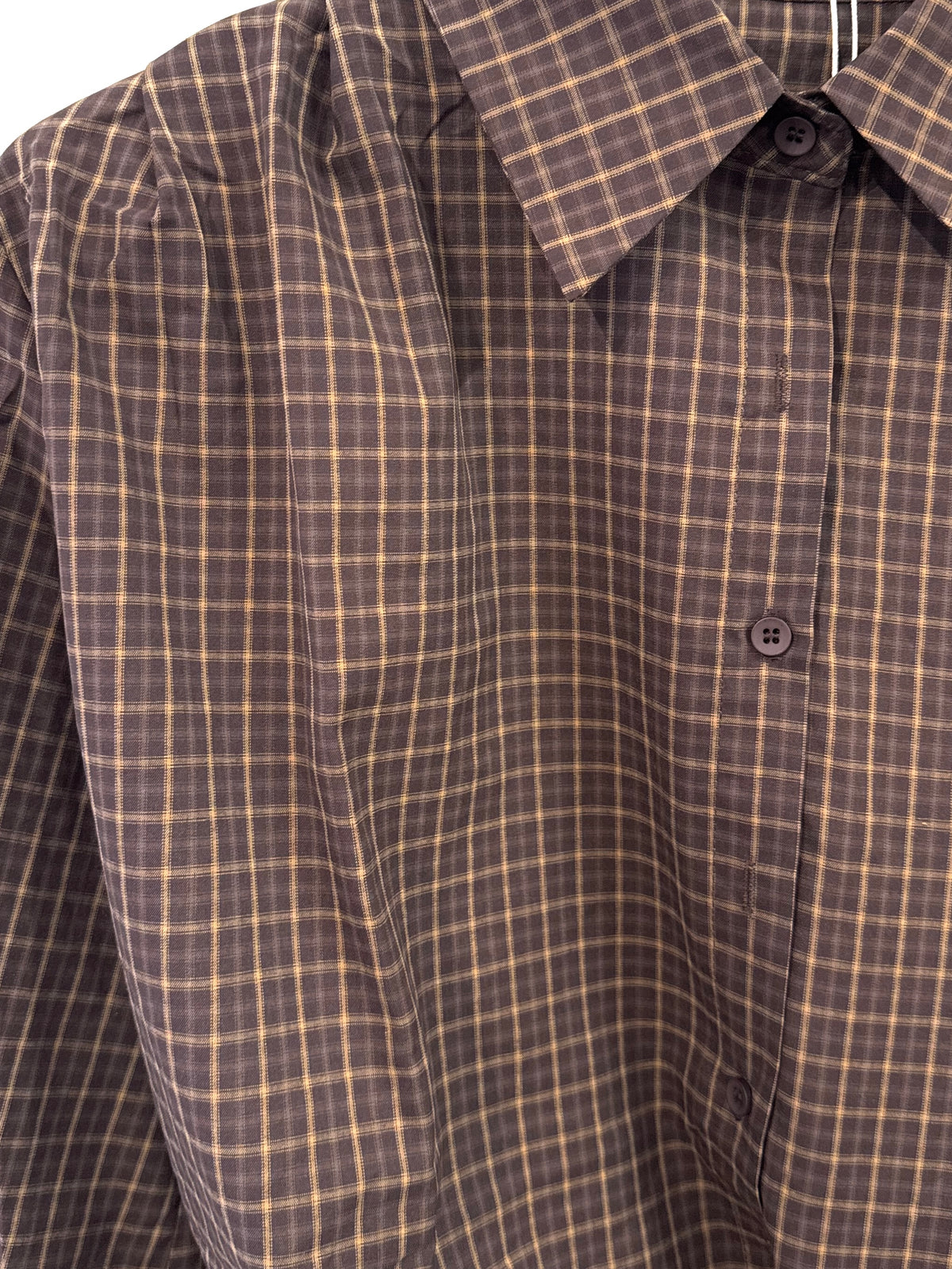 Ellena Checkered Blouse - Brown