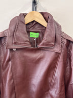 Not A Label | Emilia PU Jacket - Bordeaux