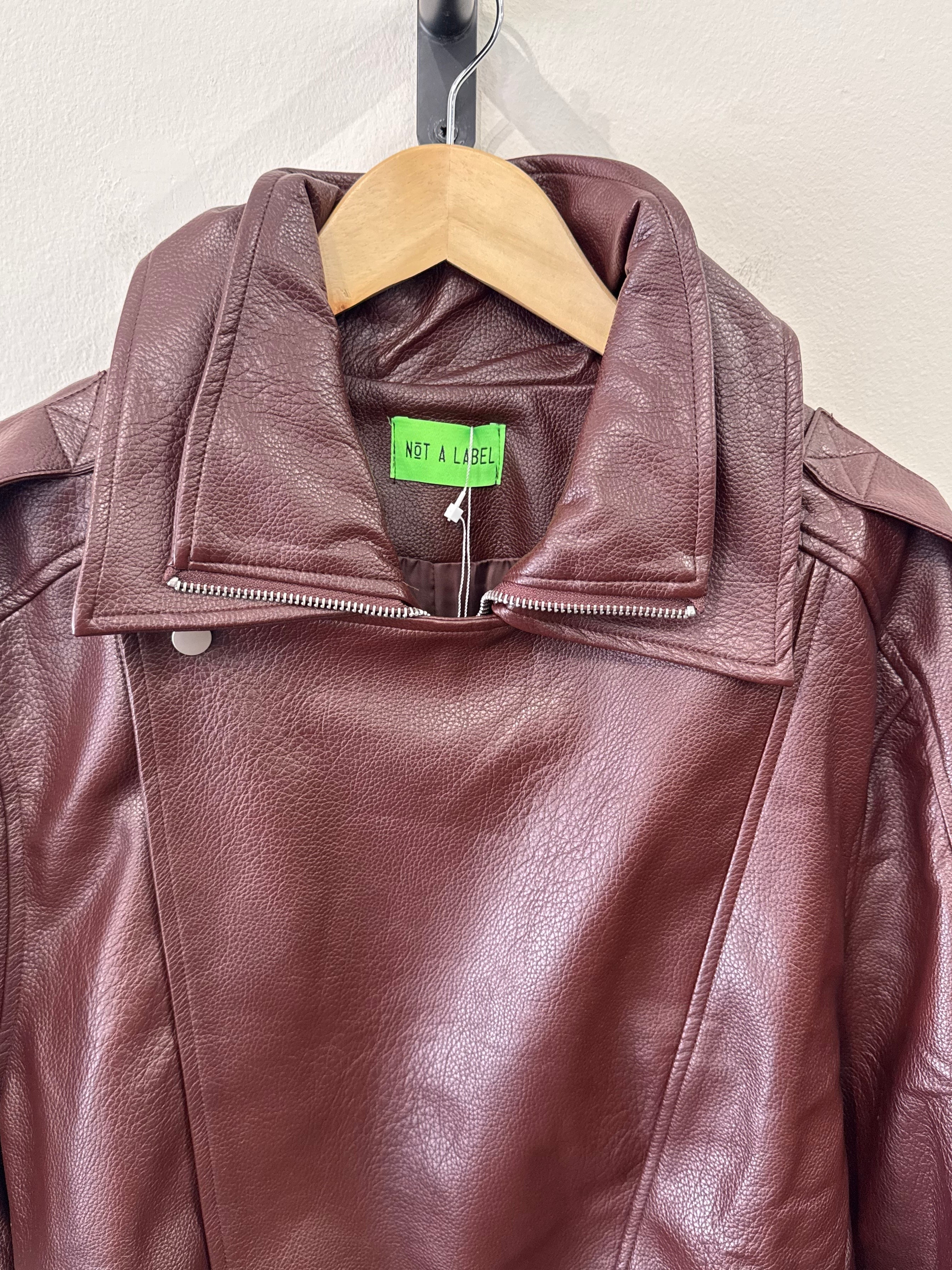 Not A Label | Emilia PU Jacket - Bordeaux