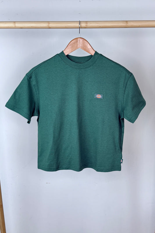 Dickies Oakport Boxy Cropped Tee - Pine Needle Green