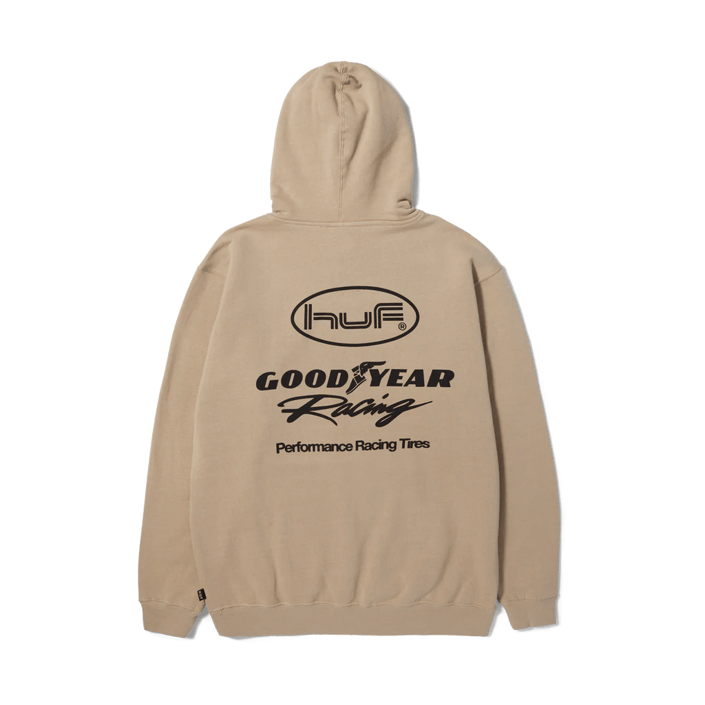 HUF X GOODYEAR Final Lap Hoodie - Sand - Kubanna