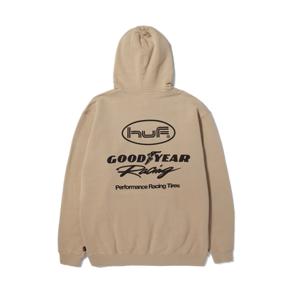 HUF X GOODYEAR Final Lap Hoodie - Sand