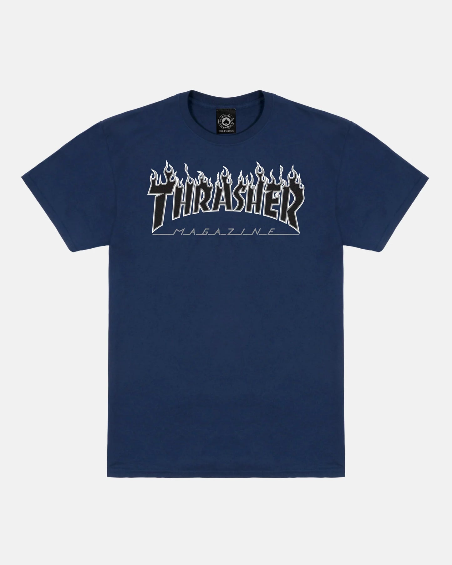 Thrasher Flame T-Shirt - Navy