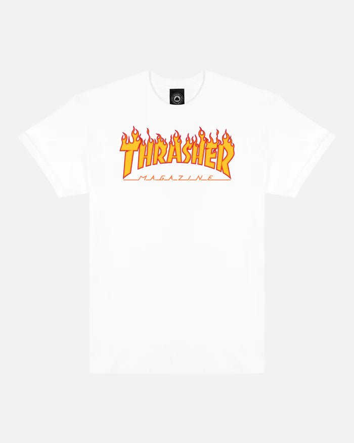 Thrasher Flame T-Shirt - White - Kubanna