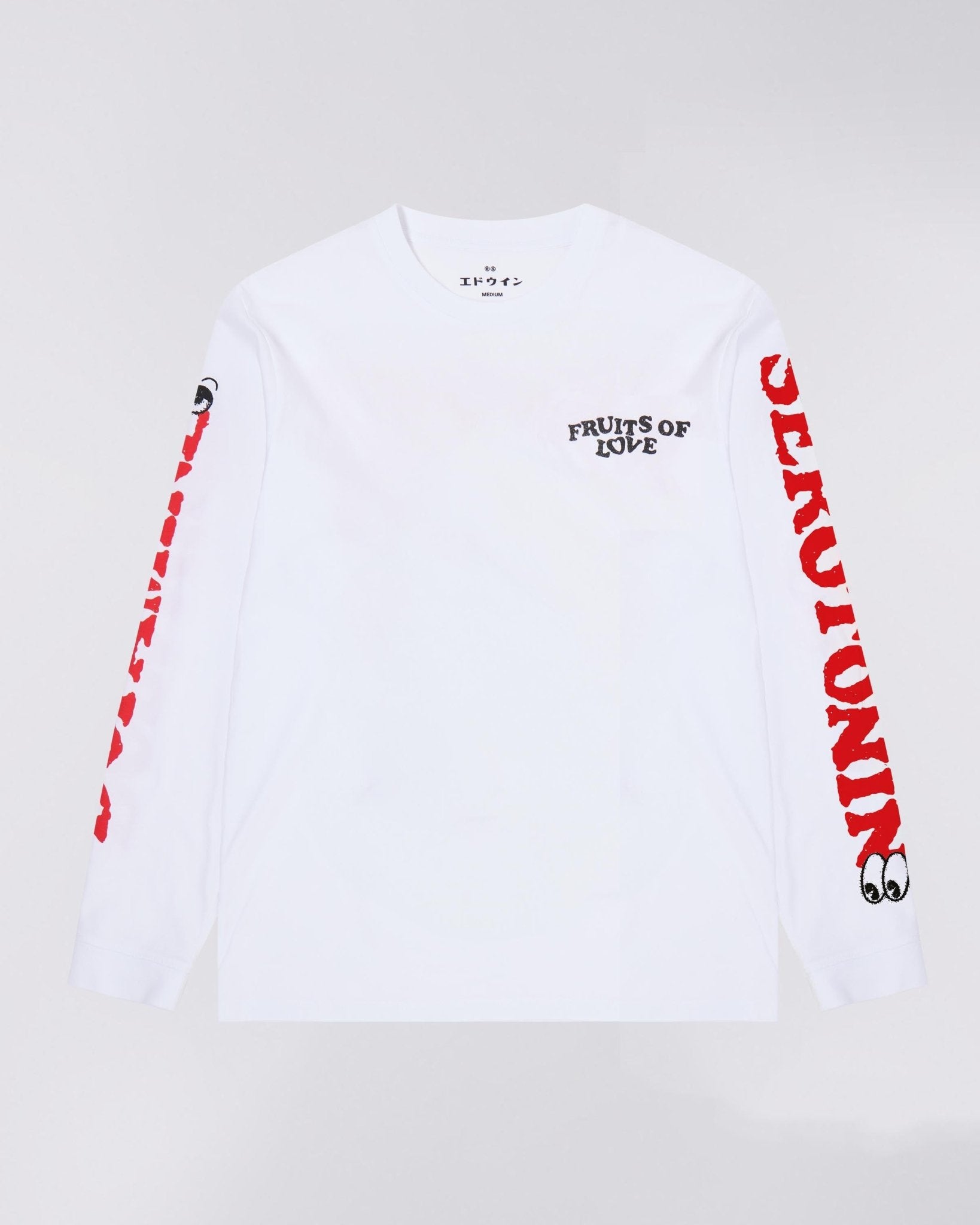 Edwin Fruits Of Love L/S Tee - White - Kubanna