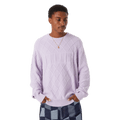 HUF GRID CREWNECK SWEATER - Dust Purple - Kubanna