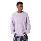 HUF GRID CREWNECK SWEATER - Dust Purple - Kubanna