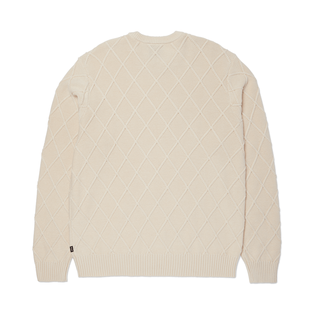 HUF GRID CREWNECK SWEATER - Natural - Kubanna