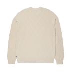 HUF GRID CREWNECK SWEATER - Natural - Kubanna