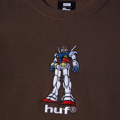 HUF x Mobile Suit Gundam - Gundam 79 Crewneck - Chocolate