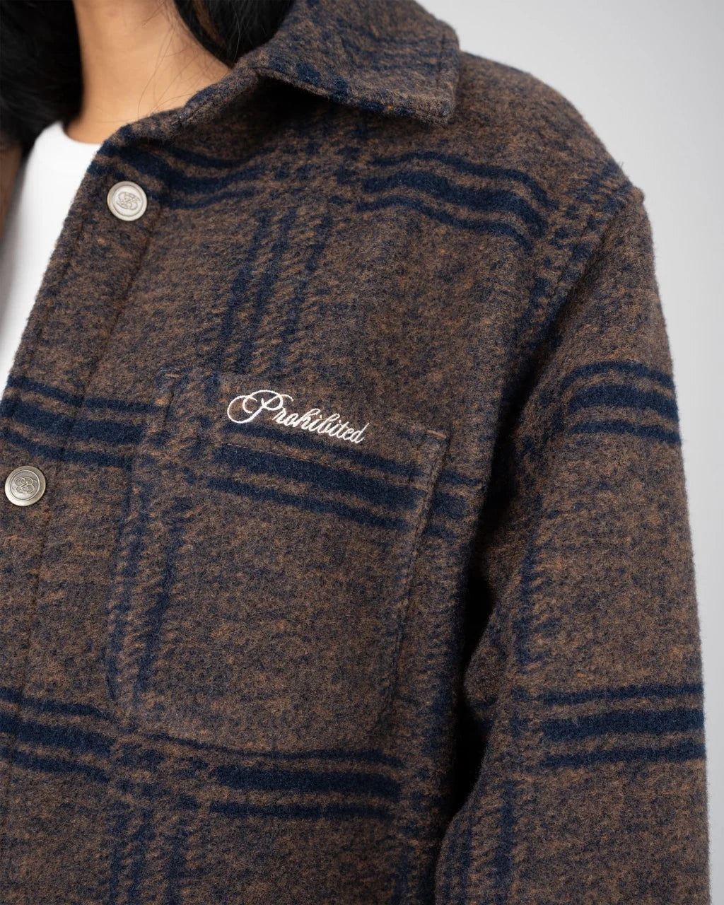 Prohibited | Back Again Flannel Overshirt - Brown/Blue