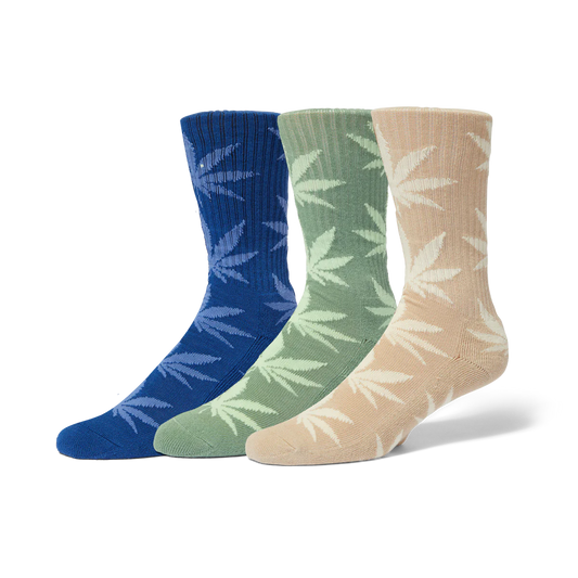 HUF VARIETY 3-PACK PLANTLIFE SOCK - Green/Blue