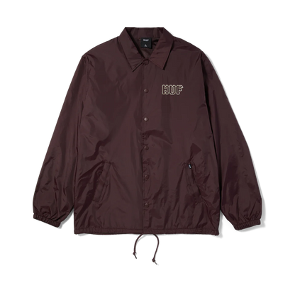 HUF SET H COACHES JACKET - EGGPLANT