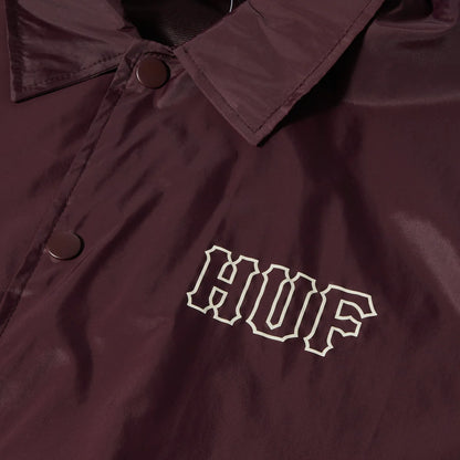 HUF SET H COACHES JACKET - EGGPLANT