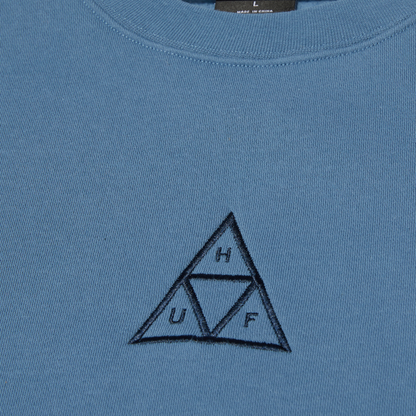 HUF Set Triple Triangle Crewneck - Slate Blue