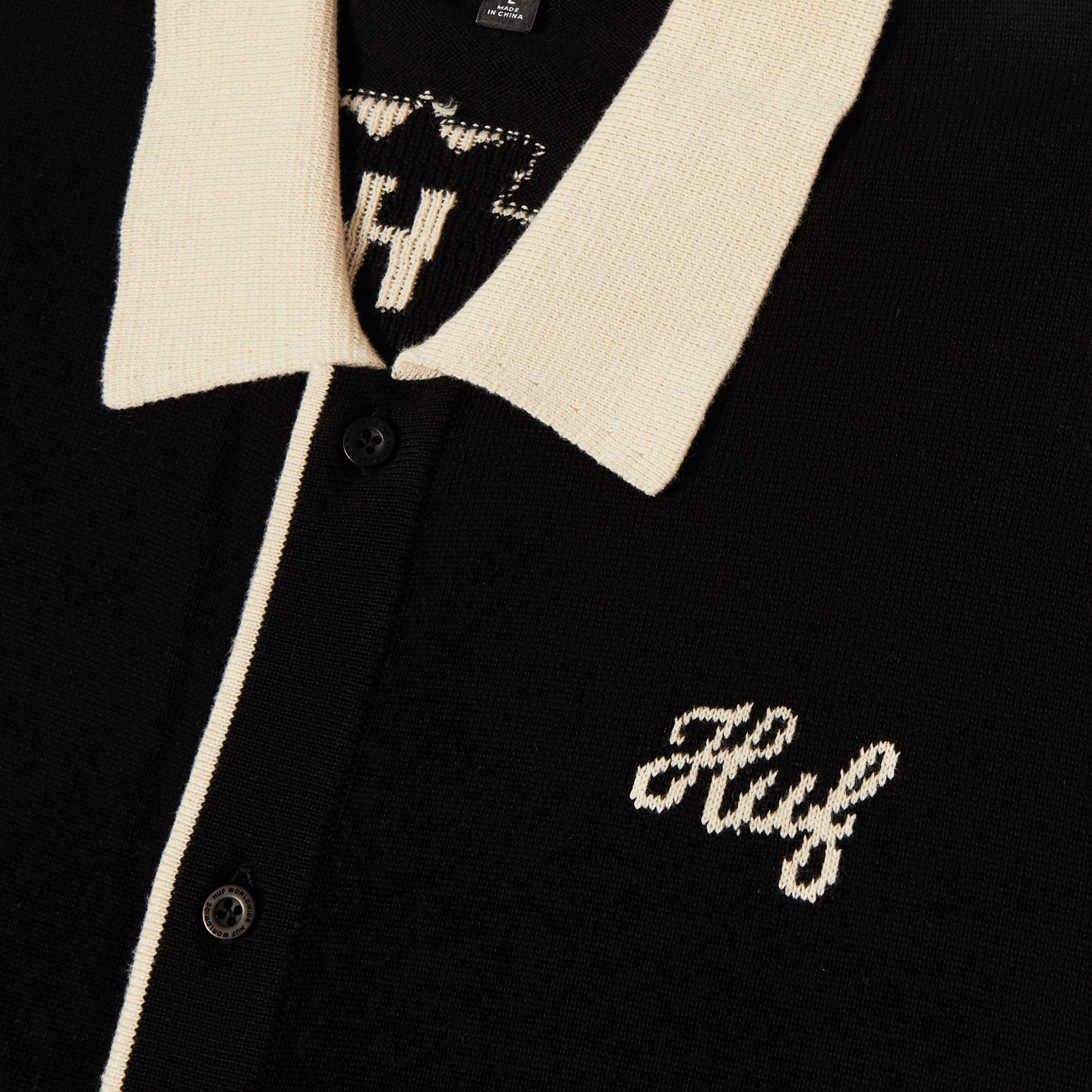 HUF ICARUS S/S KNIT TOP - Black - Kubanna