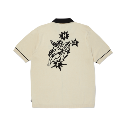 HUF ICARUS S/S KNIT TOP - Natural
