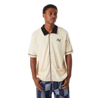 HUF ICARUS S/S KNIT TOP - Natural
