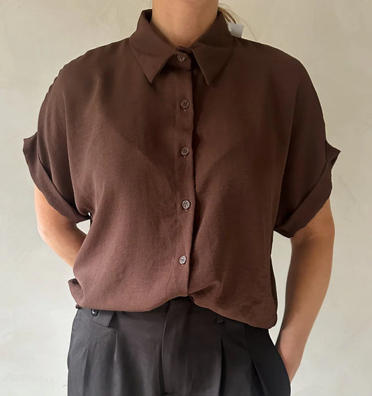 Not a label Babs Blouse - Dark brown