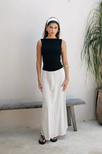 Berawa Luxe Lauren Skirt - Pinstripe - Kubanna