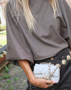 Not A Label | Ceder Checkered Top - Beige