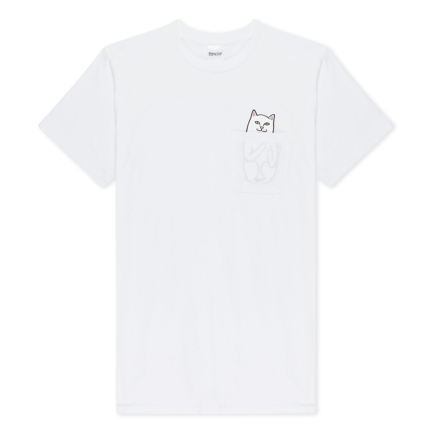 RIPNDIP Lord Nermal Pocket T-Shirt - White - Kubanna